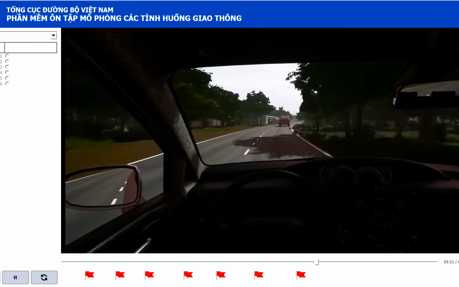 Cục Đường bộ điều chỉnh phần mềm mô phỏng tình huống trong thi lái xe