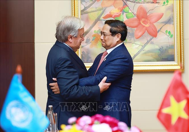 Thủ tướng Phạm Minh Chính gặp Tổng Thư ký Liên hợp quốc Antonio Guterres- Ảnh 2.