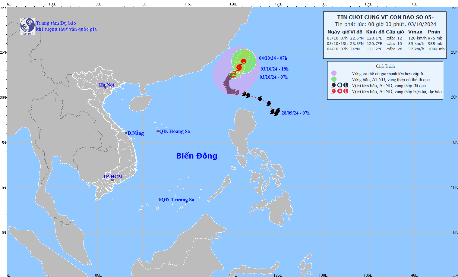 Bão số 5 di chuyển ra khỏi Biển Đông- Ảnh 2.