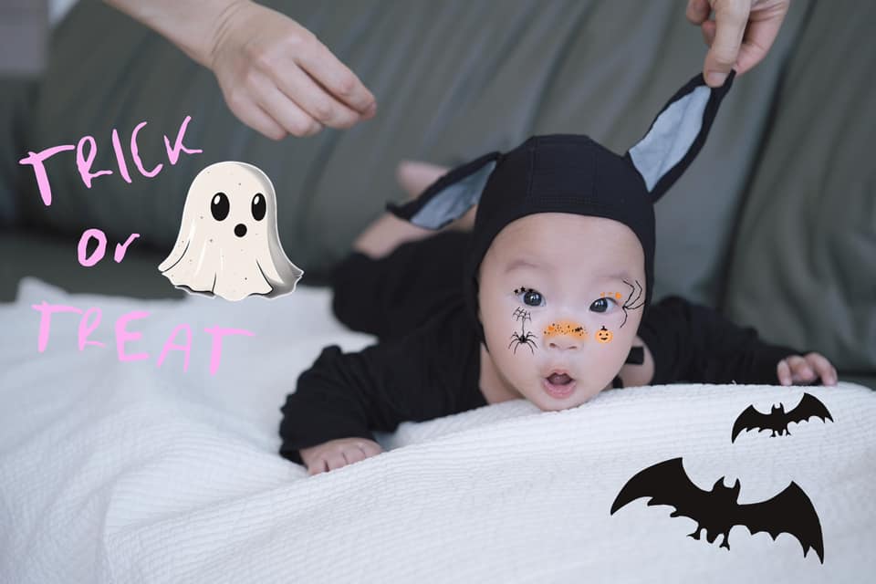 Hình ảnh Halloween cưng xỉu của cặp song sinh nhà Phương Oanh- Ảnh 6.