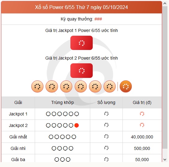 Vietlott 5/10 - Kết quả xổ số Vietlott hôm nay 5/10/2024 - Xổ số Power 6/55 ngày 5/10- Ảnh 1.