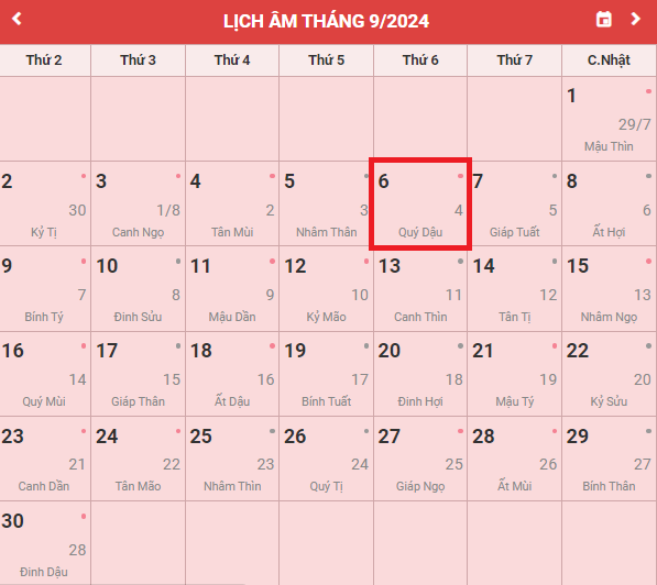 Lịch âm 6/10 - Âm lịch hôm nay 6/10 - Lịch vạn niên ngày 6/10/2024- Ảnh 1. Lịch âm 6/10 - Âm lịch hôm nay 6/10 - Lịch vạn niên ngày 6/10/2024- Ảnh 1.