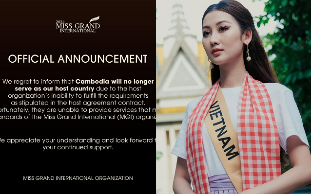 Xảy ra sự cố, Miss Grand International 2024 đột ngột đổi địa điểm tổ chức