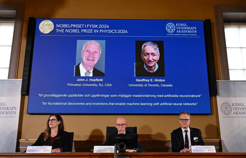 Giải Nobel Vật lý 2024 tôn vinh phát minh học máy sử dụng mạng lưới thần kinh nhân tạo- Ảnh 1.