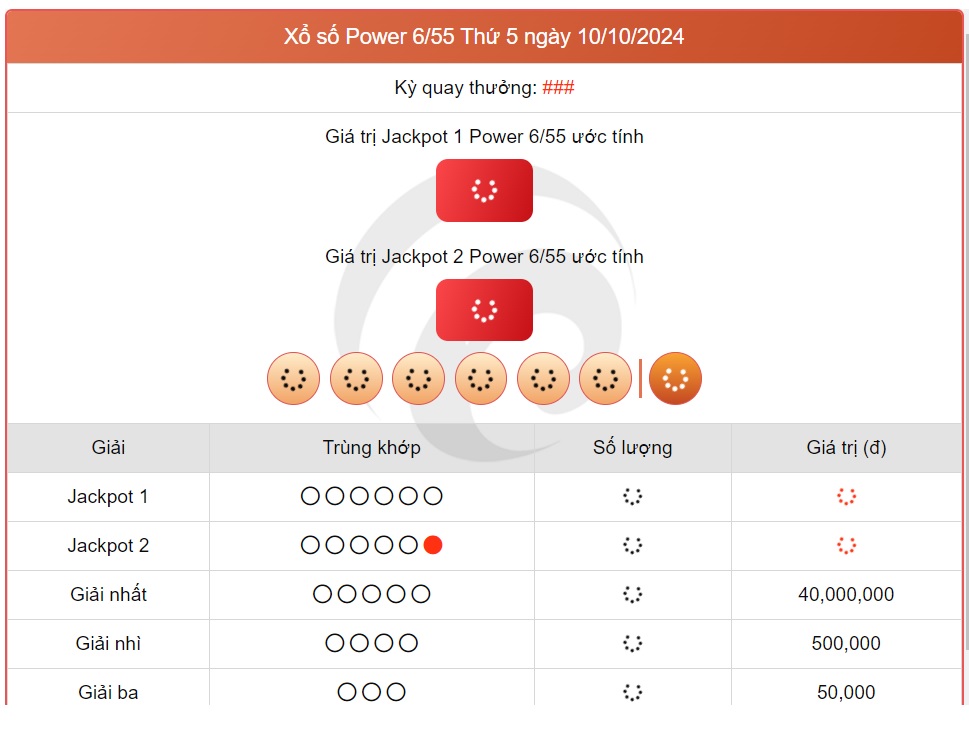 Vietlott 10/10 - Kết quả xổ số Vietlott hôm nay 10/10/2024 - Xổ số Power 6/55 ngày 10/10- Ảnh 1.