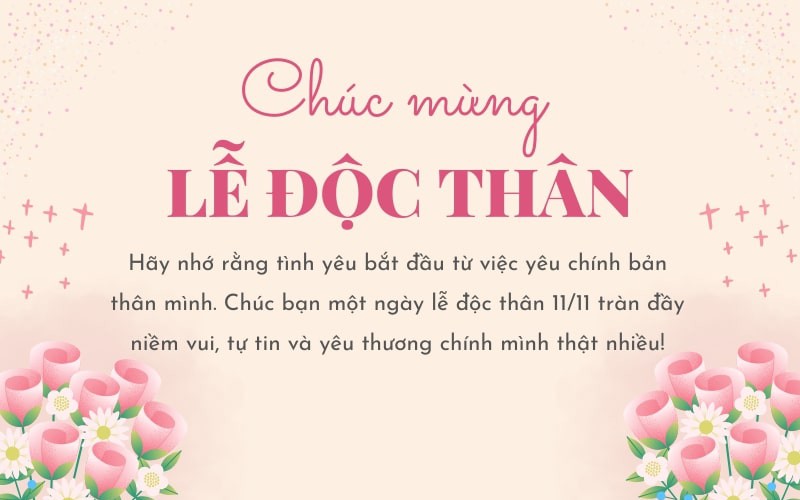 Những lời chúc ngày lễ độc thân 11/11 hay và ý nghĩa nhất 2024