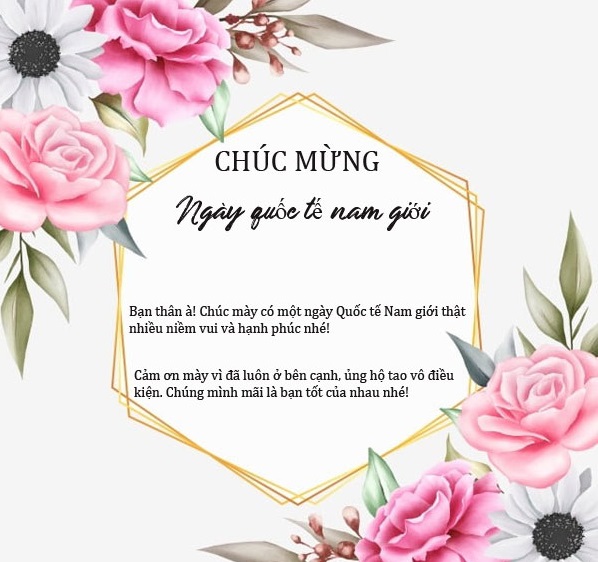 Những mẫu thiệp chúc mừng ngày Quốc tế Đàn ông 19/11 online đẹp nhất 2024- Ảnh 2.