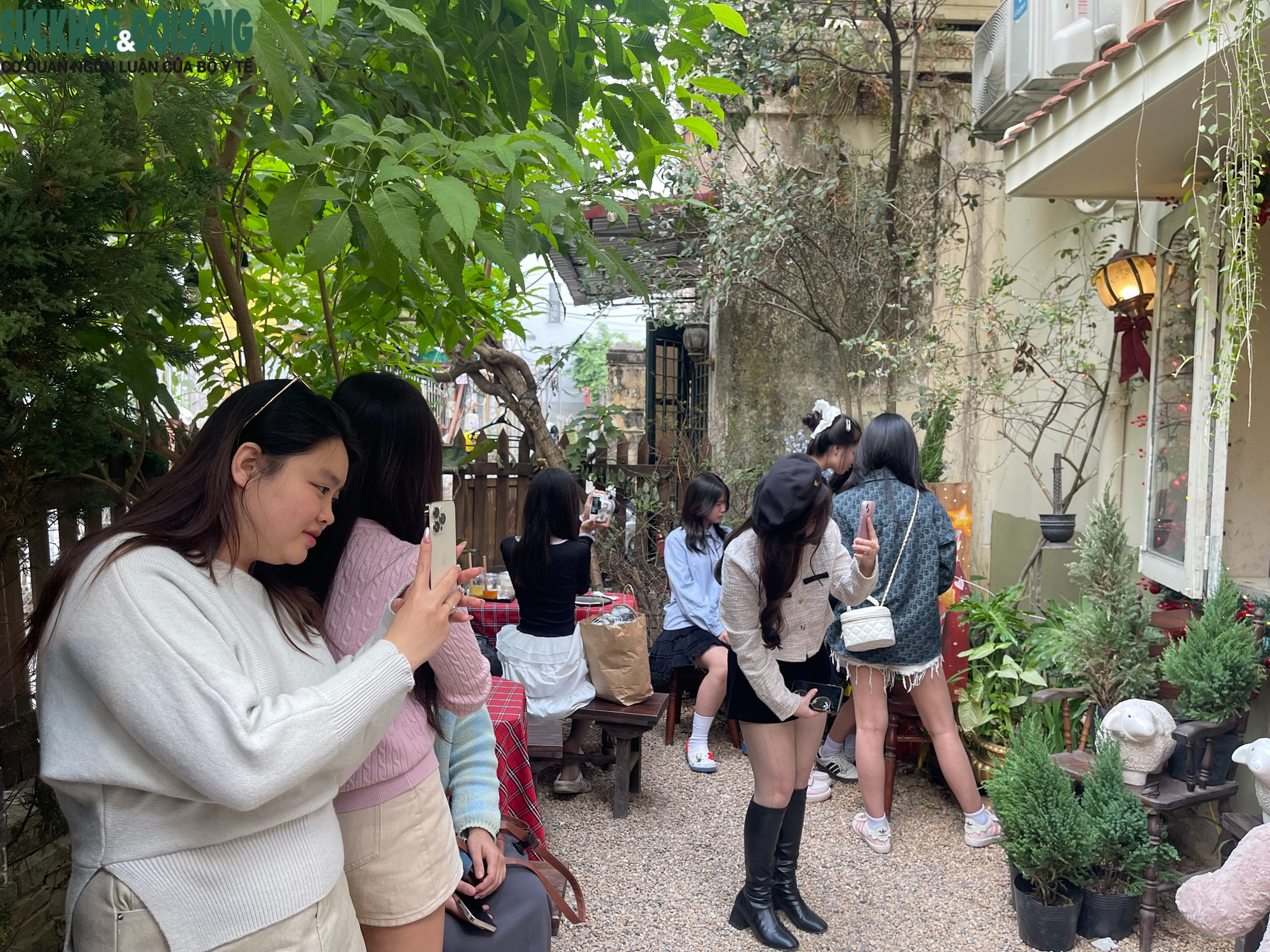 Hà Nội: Quán cà phê trang trí Giáng sinh hút khách đến check-in- Ảnh 2.