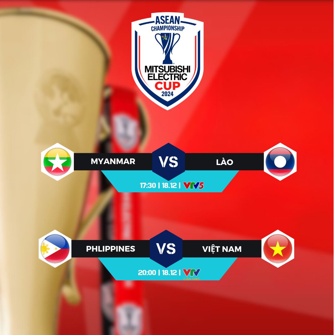 Lịch thi đấu ASEAN Cup 2024 hôm nay ngày 18/12: Đội tuyển Việt Nam quyết hạ Philippines- Ảnh 1.