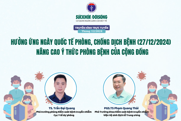 Truyền hình trực tuyến: Hưởng ứng Ngày Quốc tế phòng, chống dịch bệnh (27/12/2024) - Nâng cao ý thức phòng bệnh của cộng đồng- Ảnh 1.