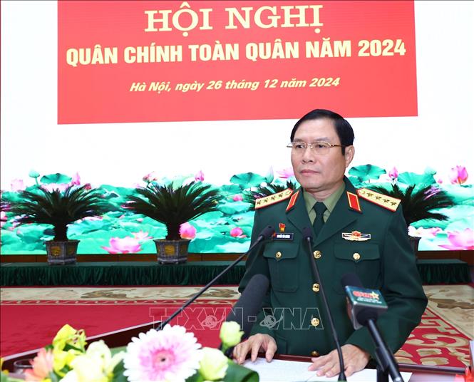 Chủ tịch nước Lương Cường dự Hội nghị Quân chính toàn quân năm 2024- Ảnh 11.