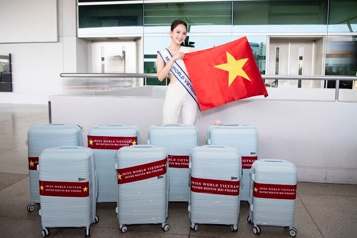 Hoa hậu Mai Phương mang 140 kg hành lý sang Ấn Độ dự thi Miss World 71- Ảnh 9.