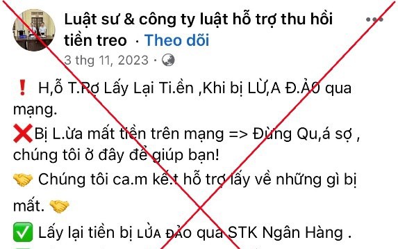 Bị lừa hơn 200 triệu đồng vì sập bẫy luật sư giả