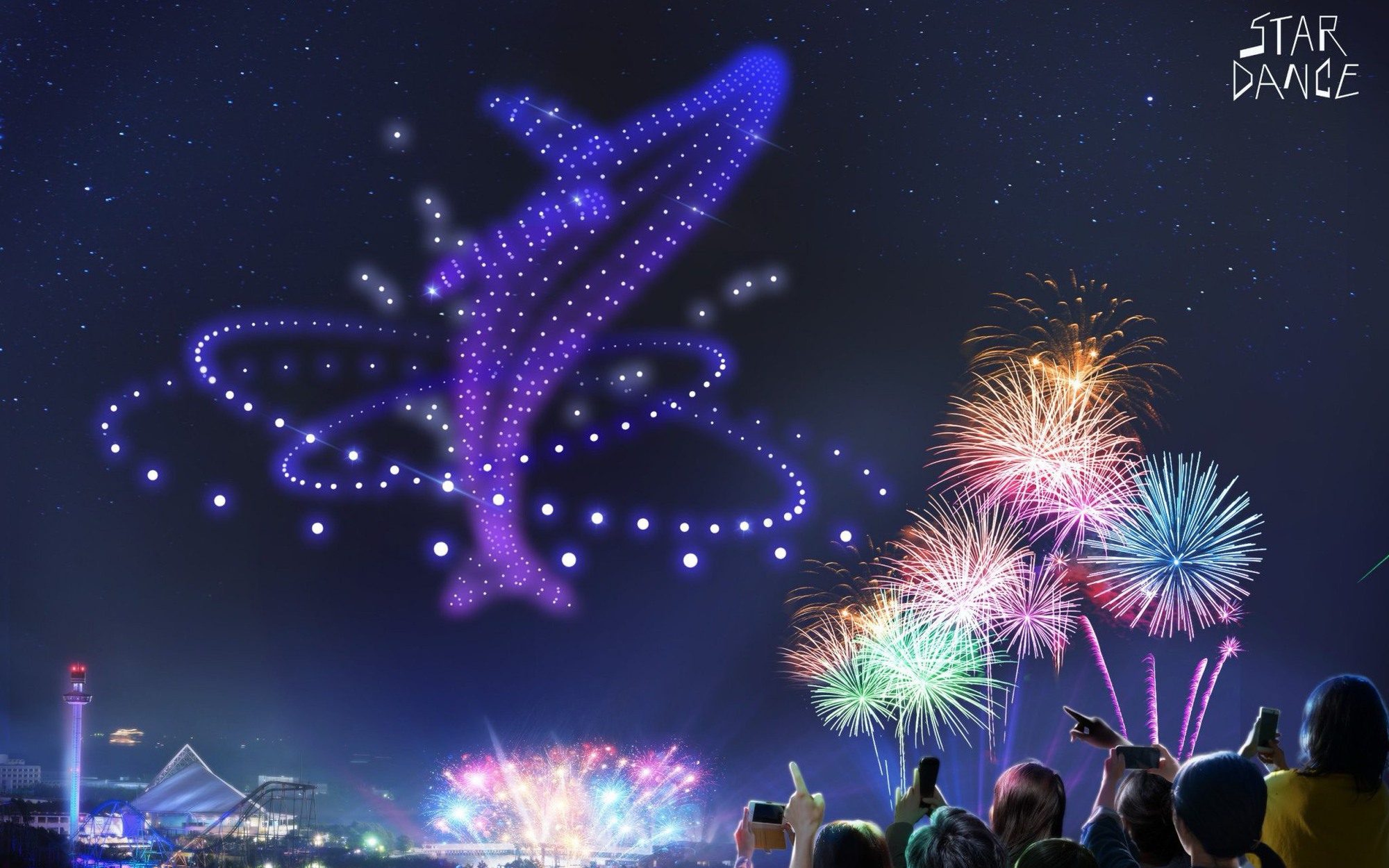 Thiết bị bay không người lái sẽ trình diễn ánh sáng nghệ thuật trong đêm giao thừa 2024