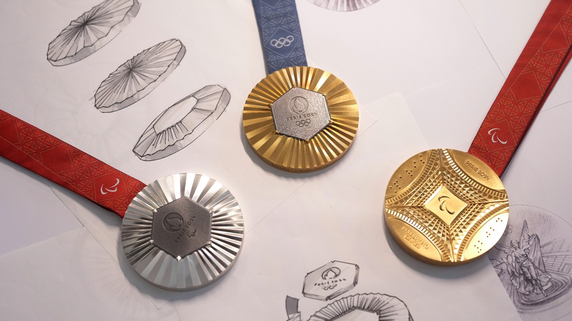 Cận cảnh thiết kế đặc biệt của huy chương Olympic Paris 2024- Ảnh 1.