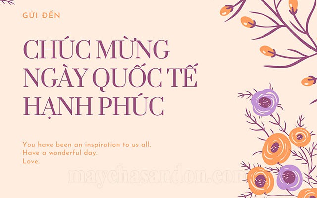 Những mẫu thiệp ngày Quốc tế Hạnh phúc 20/3 online đẹp nhất