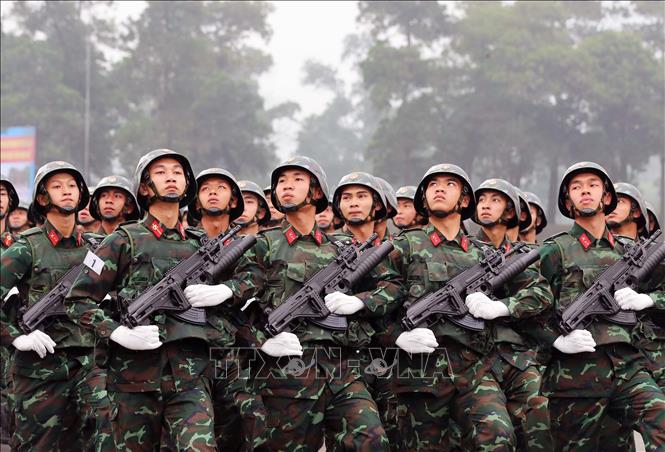 Kiểm tra huấn luyện diễu binh, diễu hành kỷ niệm Chiến thắng Điện Biên Phủ- Ảnh 2.