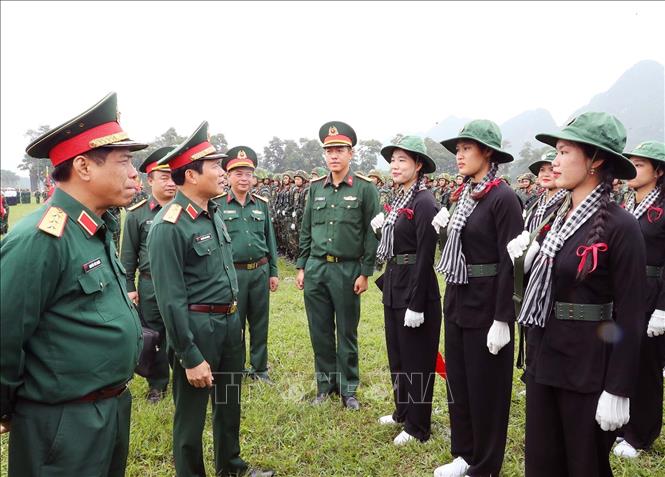 Kiểm tra huấn luyện diễu binh, diễu hành kỷ niệm Chiến thắng Điện Biên Phủ- Ảnh 7.