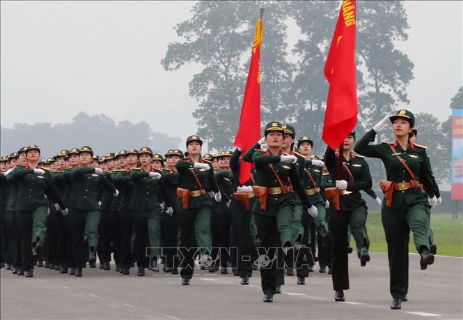 Kiểm tra huấn luyện diễu binh, diễu hành kỷ niệm Chiến thắng Điện Biên Phủ- Ảnh 6.