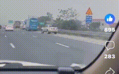 Video hàng loạt ô tô phải tấp vào làn khẩn cấp do đinh rơi đầy đường cao tốc