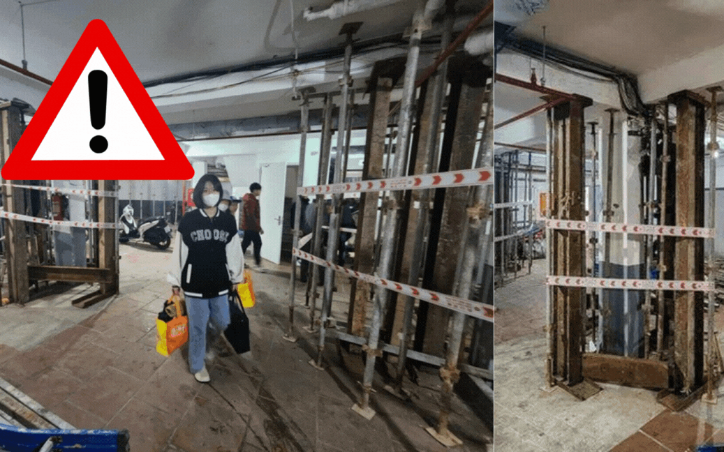 Chung cư "chống nạng" tại quận Thanh Xuân xây sai phép, vượt tầng