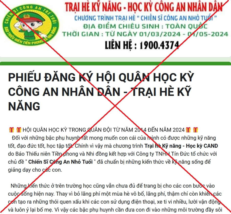 Nhiều địa phương cảnh báo lừa đảo đăng ký trại hè cho học sinh- Ảnh 4.