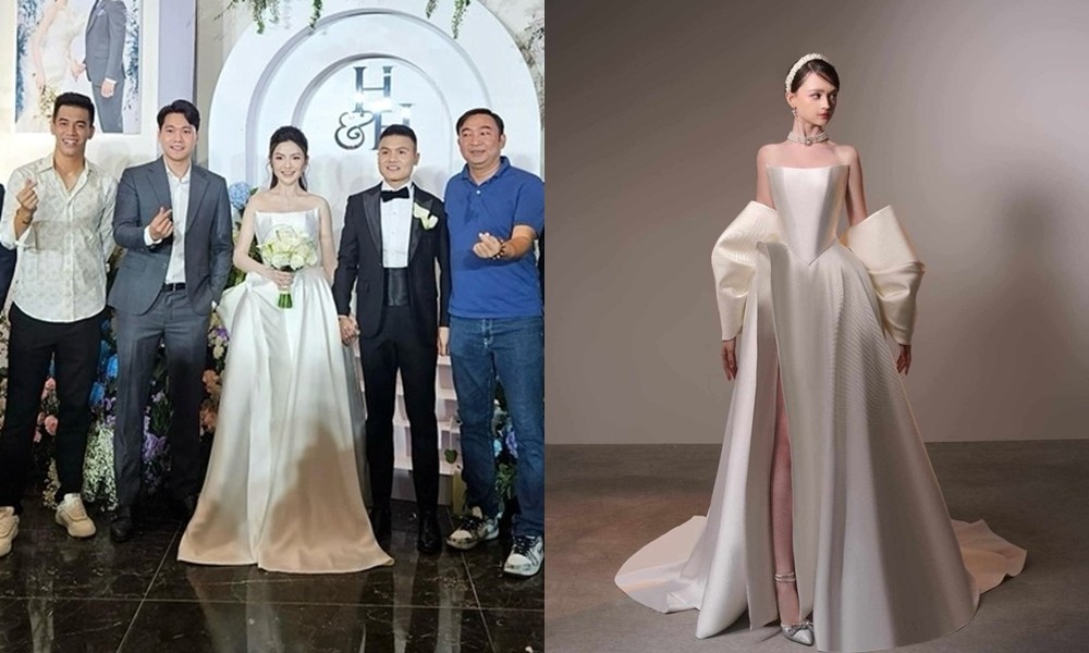 Sau bó hoa cưới 'độc nhất vô nhị', 3 bộ váy cưới của Chu Thanh Huyền cũng lộ chi tiết đặc biệt- Ảnh 6.