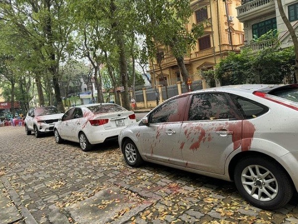 Khởi tố 4 đối tượng tạt sơn vào nhiều ô tô ở Hà Nội- Ảnh 2.
