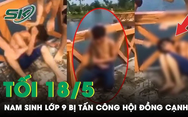 Clip nam sinh lớp 9 bị nhóm học sinh tấn công hội đồng dã man khi đi bơi