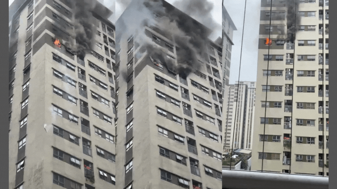 Video cháy lớn tại chung cư cao tầng The Vesta, Hà Đông- Ảnh 2.