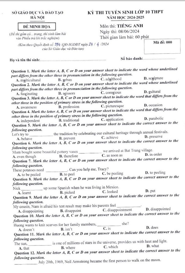 Đề thi minh họa vào lớp 10 ở Hà Nội được đánh giá thế nào?- Ảnh 4.