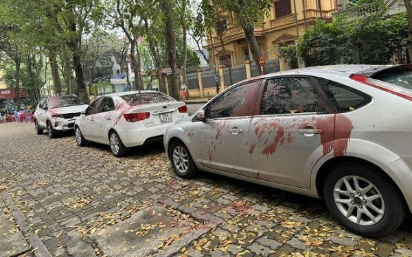 Bắt các đối tượng tạt sơn hàng loạt xe ô tô ở phường Định Công