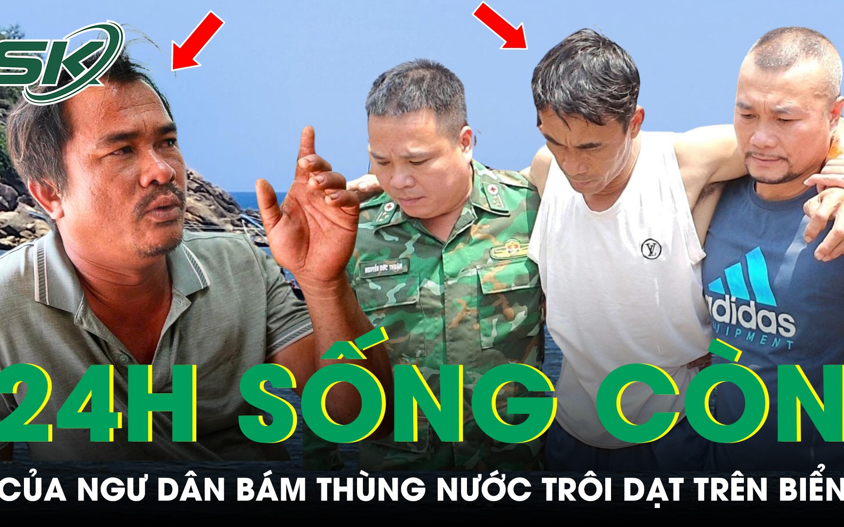 24 giờ sống còn của ngư dân bám thùng nước trôi dạt trên biển