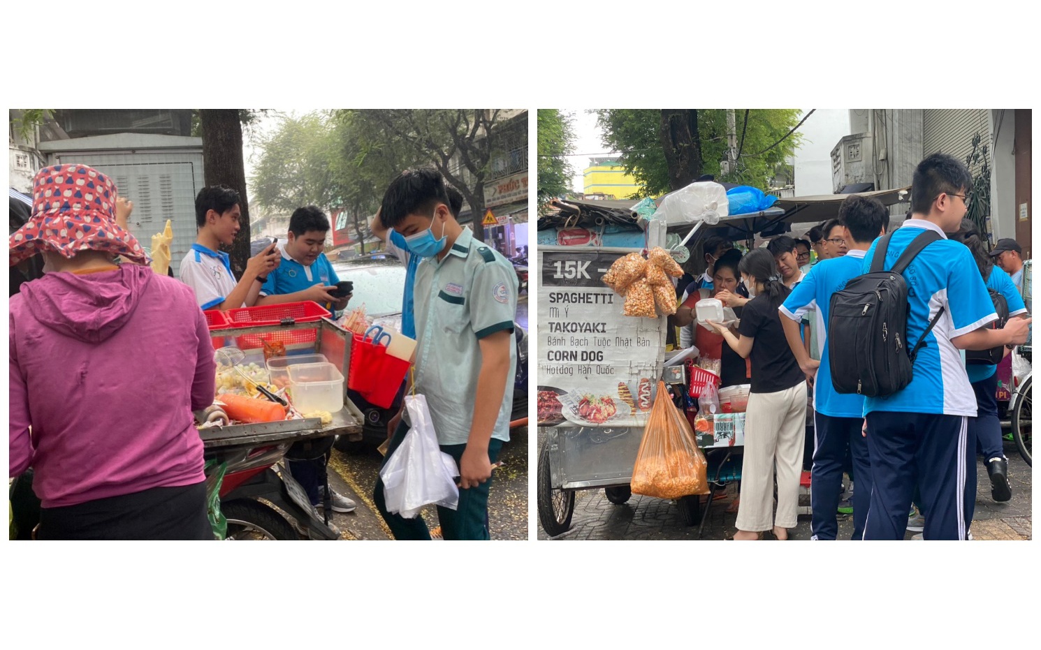 Nguy cơ ngộ độc từ hàng rong, quà vặt trước cổng trường ở TPHCM