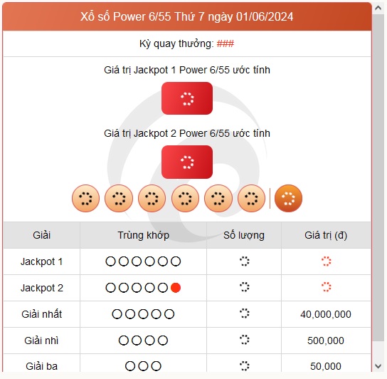 Vietlott 1/6 - Kết quả xổ số Vietlott hôm nay 1/6/2024 - Xổ số Power 6/55 ngày 1/6- Ảnh 1.