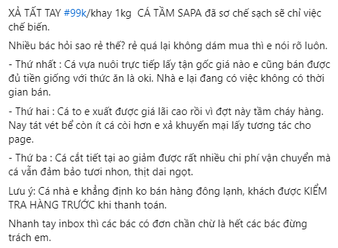 Cẩn trọng với cá tầm được bán với giá 99.000 đồng/kg trên mạng xã hội- Ảnh 2.