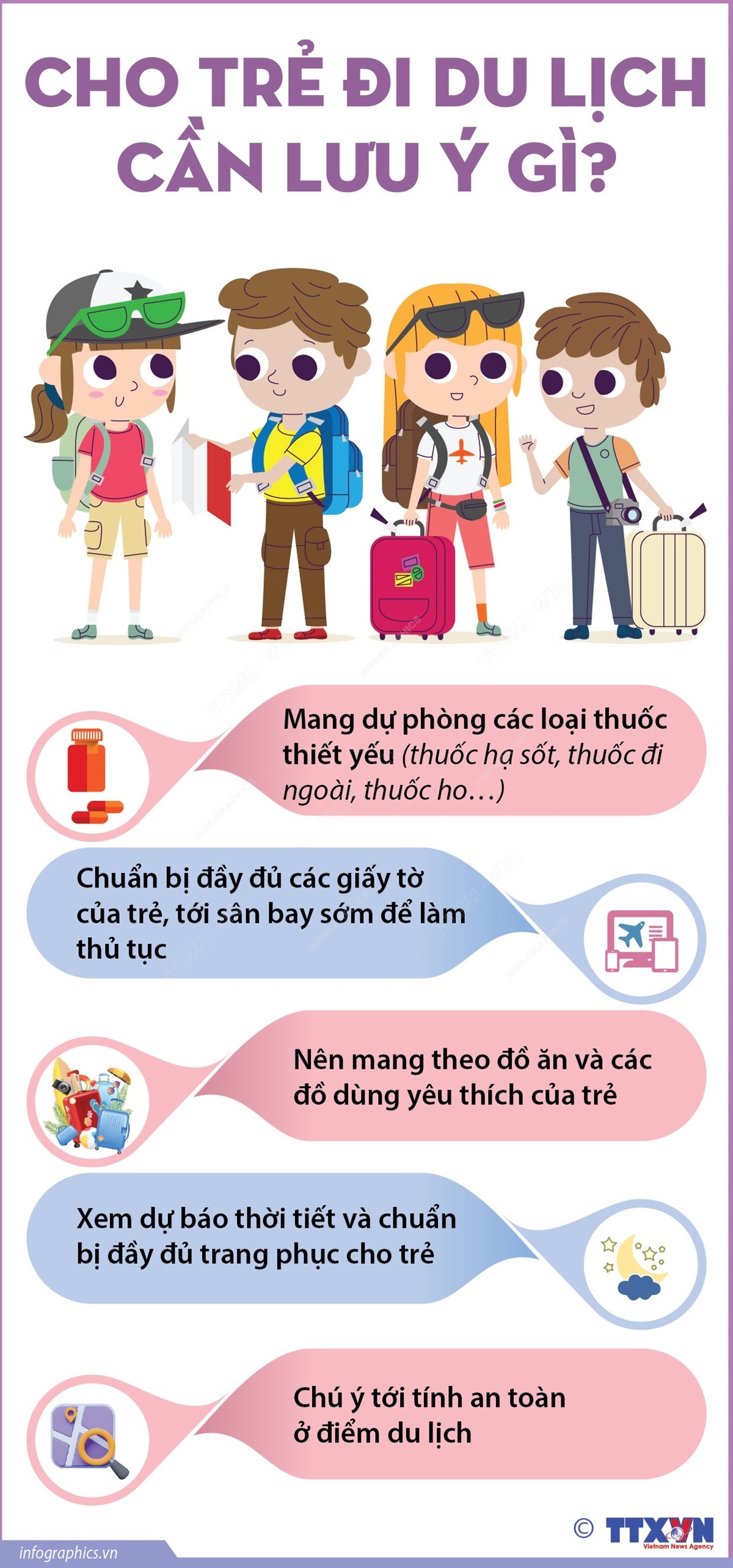 [Inforgraphic] Cho trẻ đi du lịch cần lưu ý gì?- Ảnh 1.