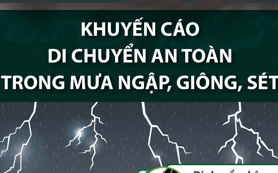 Khuyến cáo biện pháp di chuyển an toàn trong mưa ngập, giông, sét