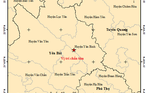 Động đất 3 độ ở Yên Bái kèm theo tiếng nổ