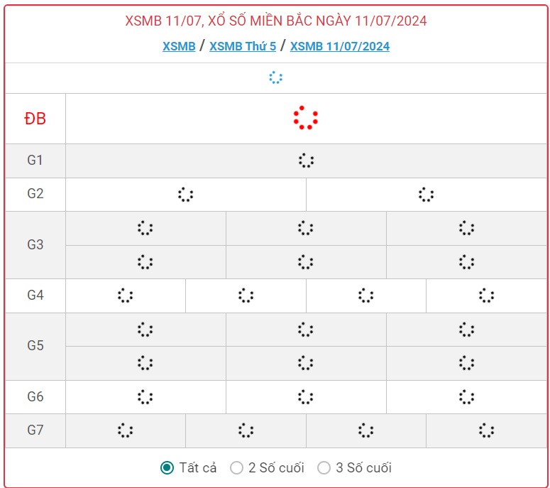 XSMB 11/7 - Kết quả xổ số miền Bắc hôm nay 11/7/2024 - KQXSMB ngày 11/7- Ảnh 1.