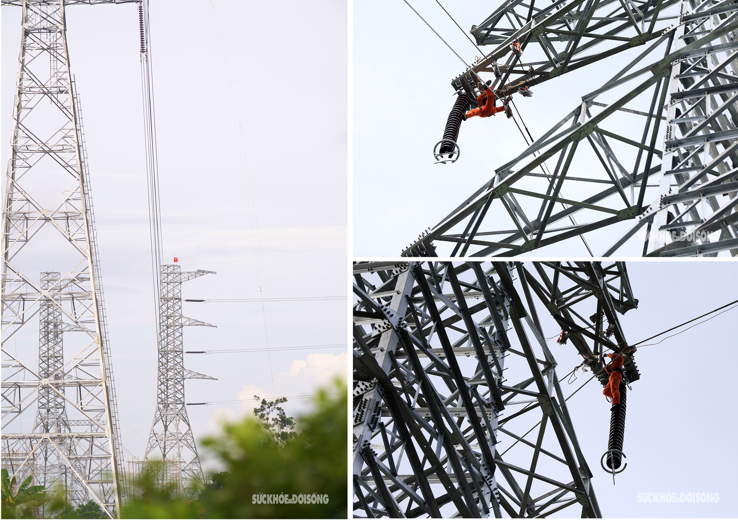 ‘Người nhện’ treo mình giữa không trung kéo đường dây 500kV mạch 3- Ảnh 3.