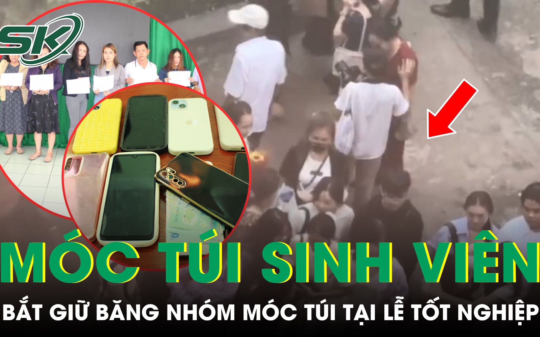 Bắt băng nhóm dàn cảnh móc túi sinh viên trong lễ tốt nghiệp ở Trường Đại học Sài Gòn 