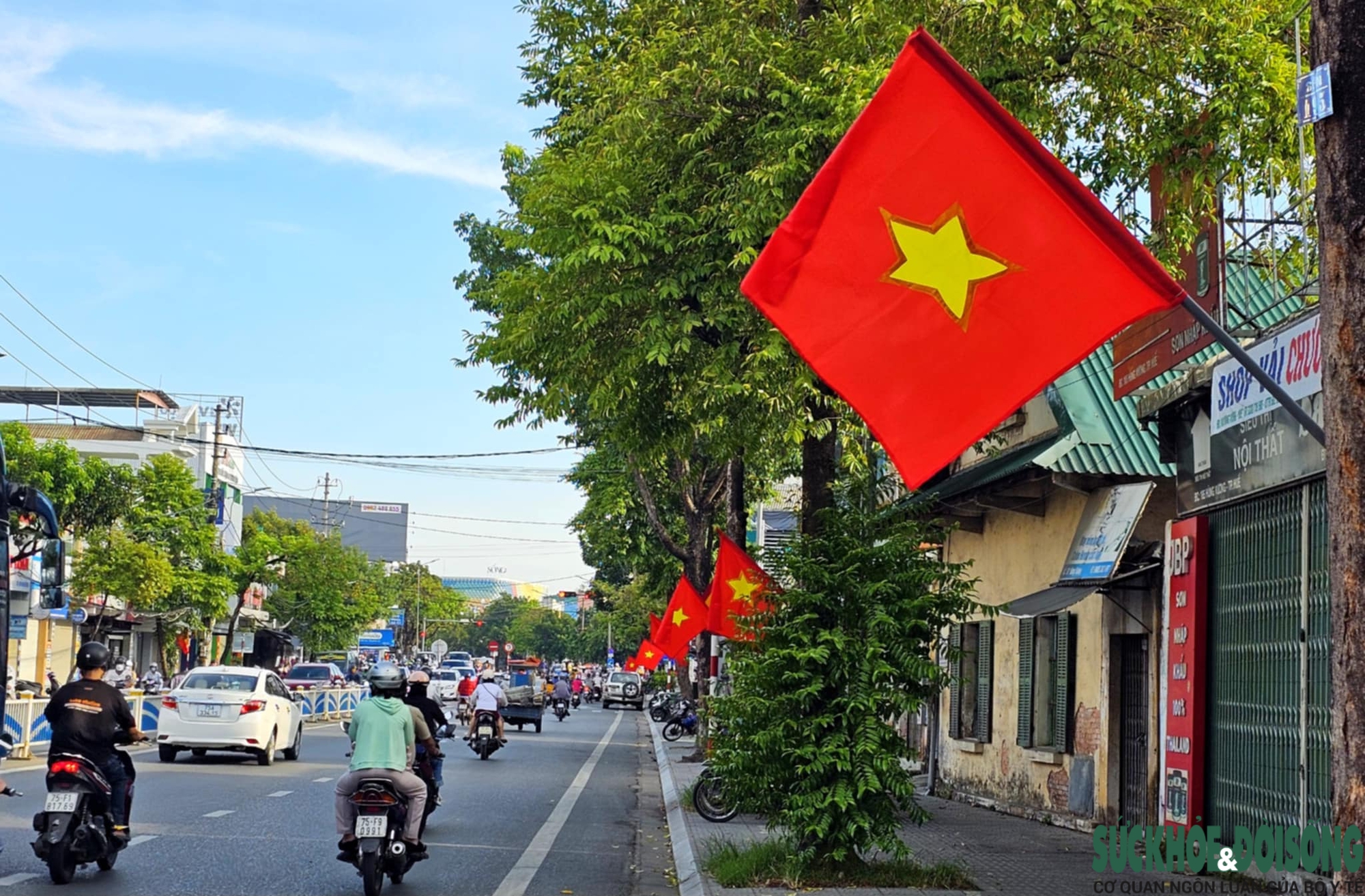 Cờ Tổ quốc tung bay mừng kỷ niệm Cách mạng Tháng Tám thành công- Ảnh 14.