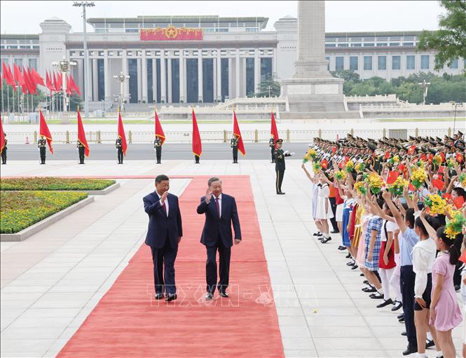 Lễ đón Tổng Bí thư, Chủ tịch nước Tô Lâm và Phu nhân thăm cấp Nhà nước tới Trung Quốc- Ảnh 3.