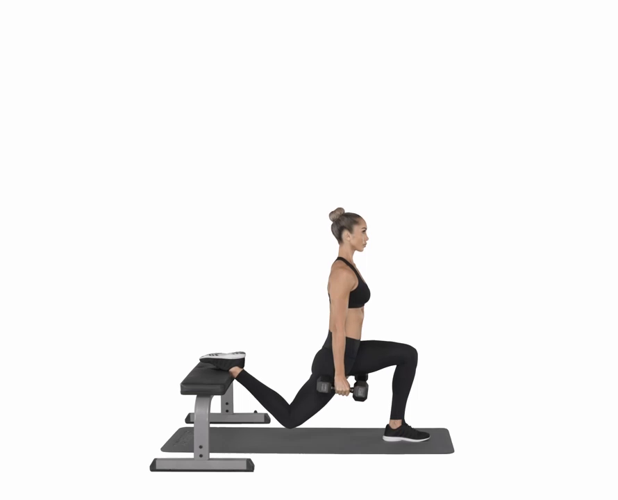 Bulgarian Split Squat Exercise Instructions & Video - Sweat