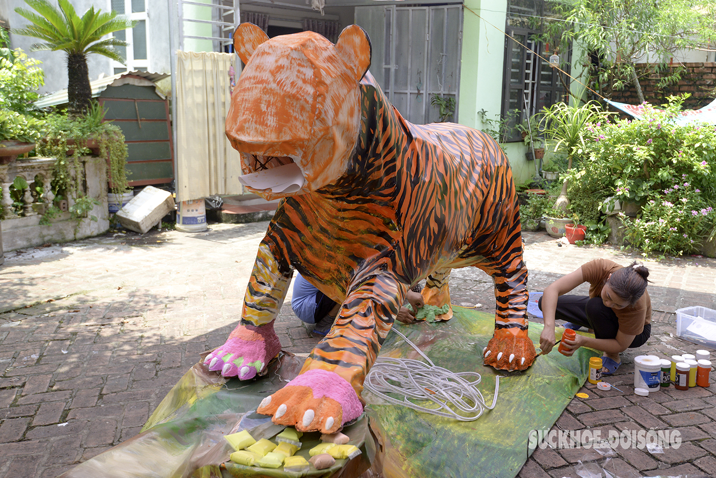 Ngắm đèn Trung thu khổng lồ ở Đường Lâm không thua kém Tuyên Quang- Ảnh 9.