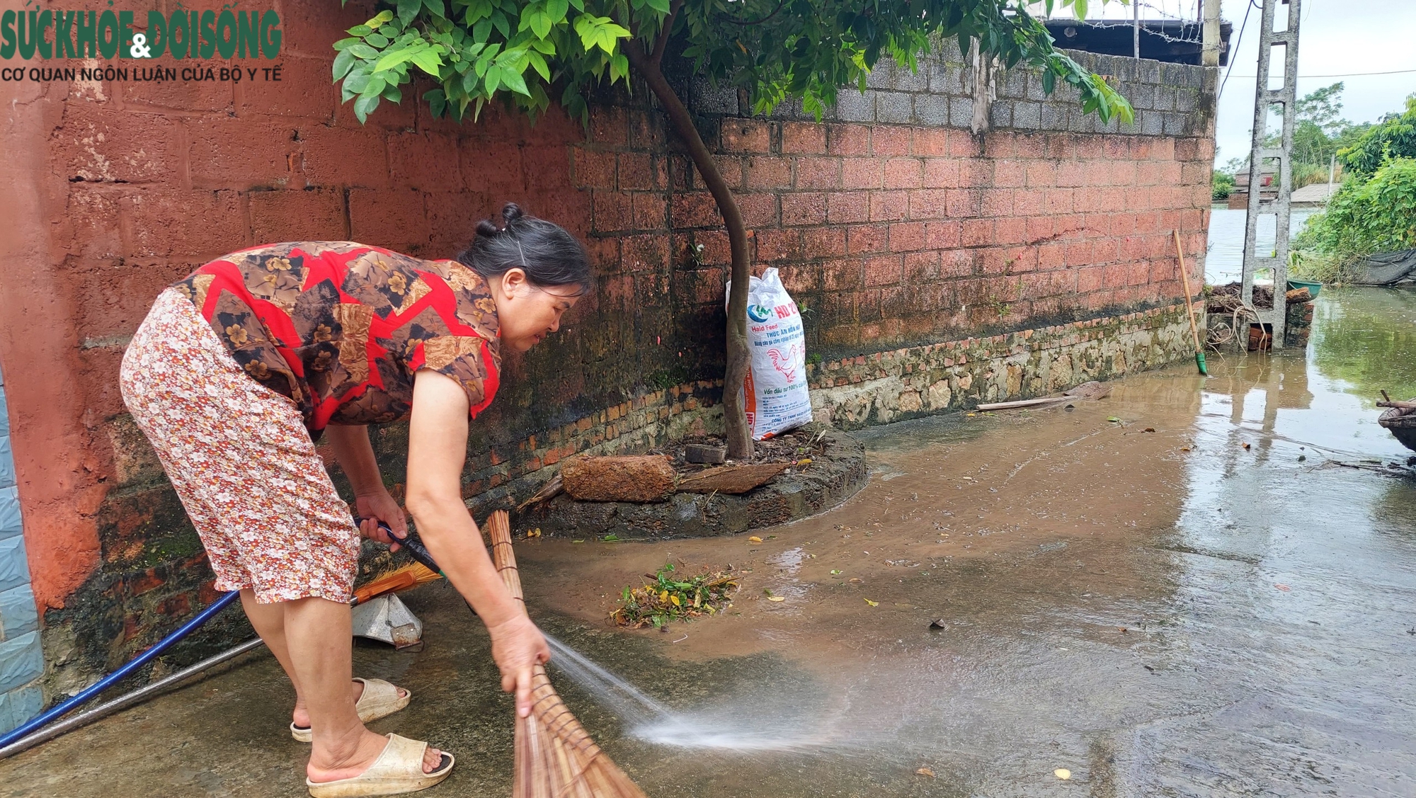 Người dân tại 'rốn lũ' Hà Nội: Lũ rút dần lại lo dịch bệnh bùng phát- Ảnh 2.