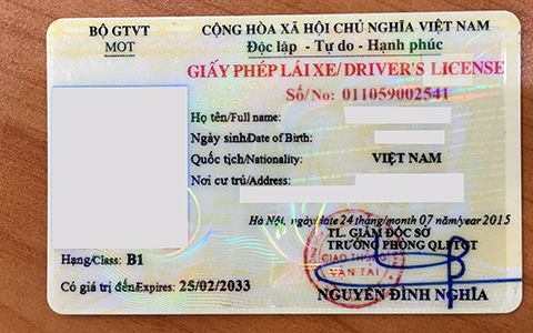 Từ 1/1/2025 bằng B1 sẽ không được lái xe ô tô