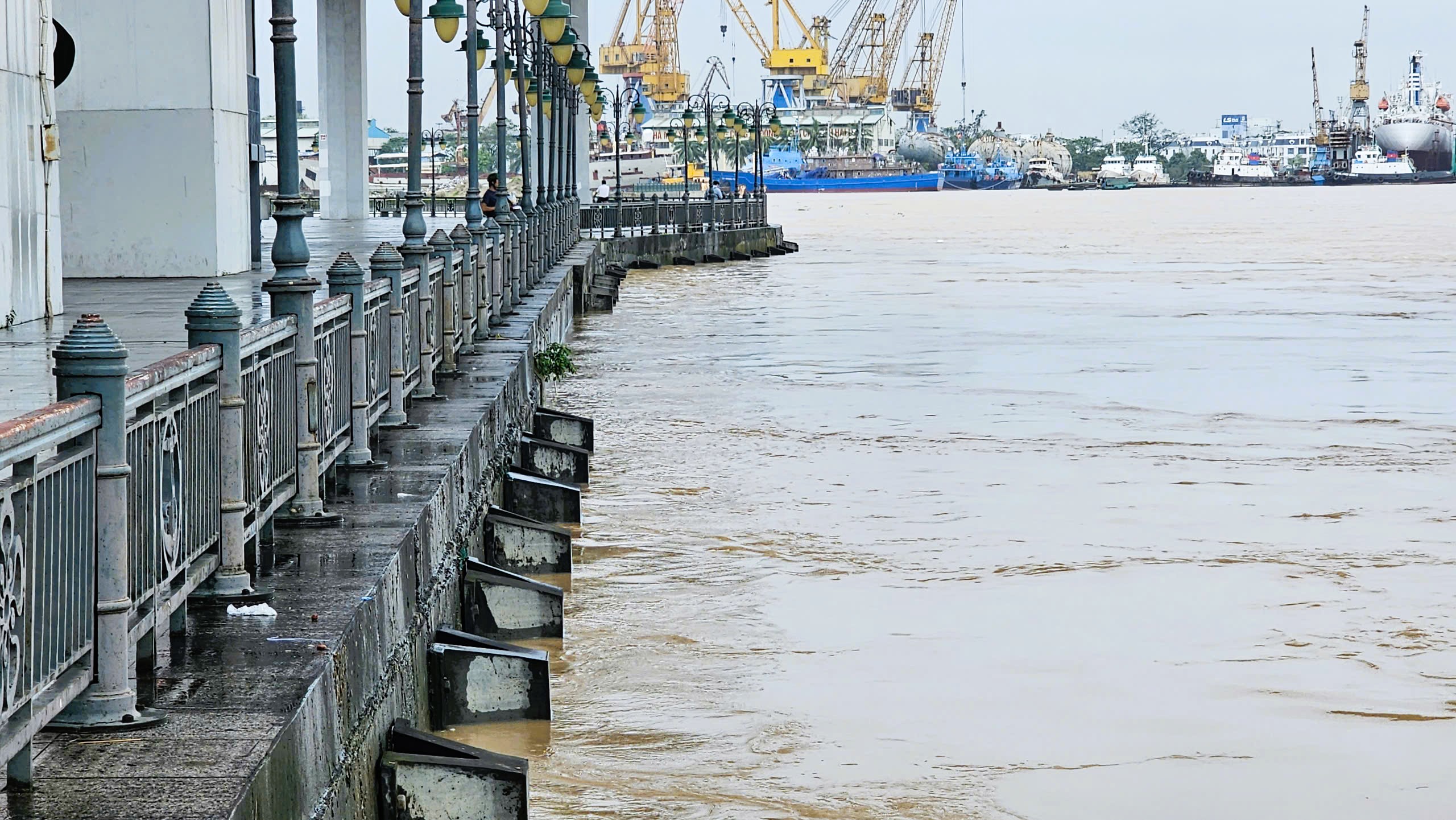 Hải Phòng: Cảnh báo lũ trên các sông vượt báo động 2, nhiều tuyến phố nội thành ngập - Ảnh 1.