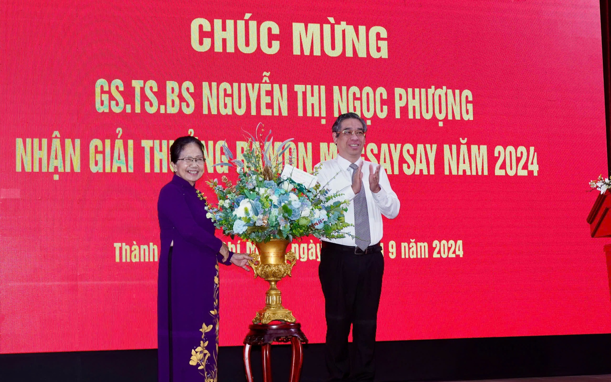 Lãnh đạo TPHCM chúc mừng GS.TS.BS Nguyễn Thị Ngọc Phượng nhận giải "Nobel châu Á"